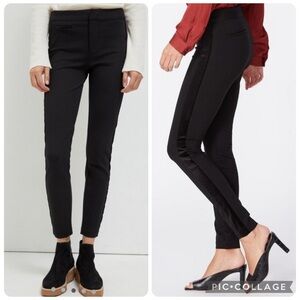 Anthropologie Paige Tereza high waisted velvet side stripe pants black 32